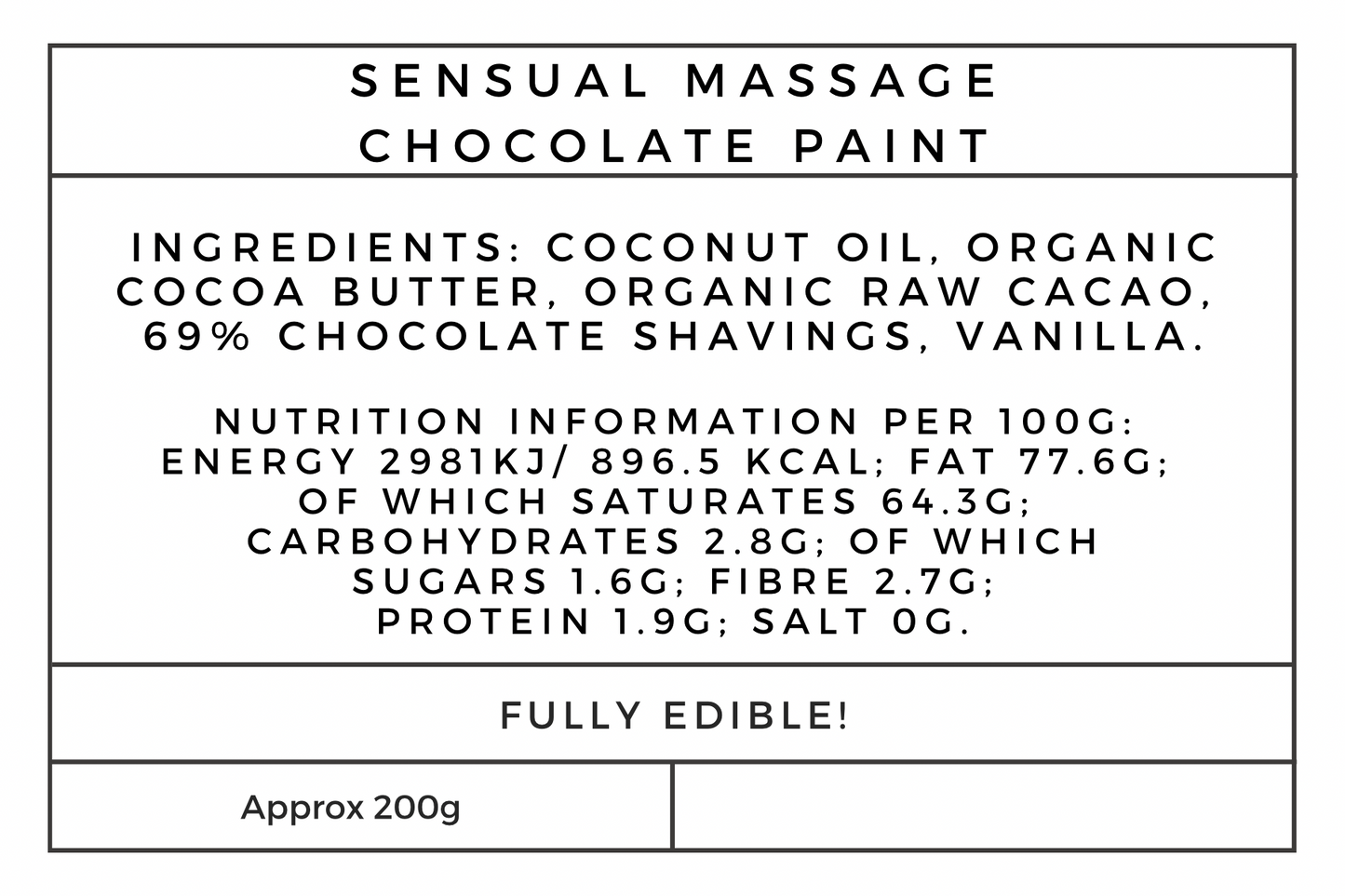 Sensual Massage Chocolate Paint